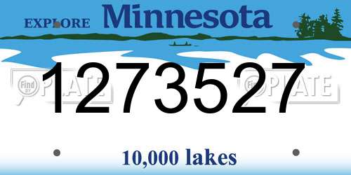 1273527 Minnesota License Plate