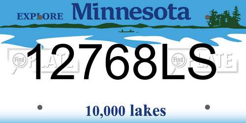12768LS Minnesota License Plate