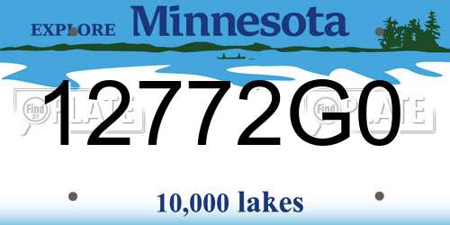 12772G0 Minnesota License Plate
