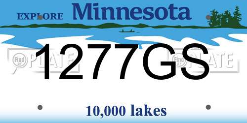 1277GS Minnesota License Plate
