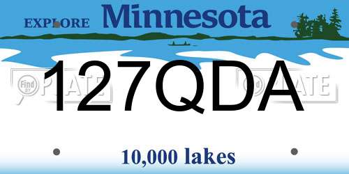 127QDA Minnesota License Plate