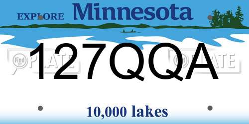 127QQA Minnesota License Plate