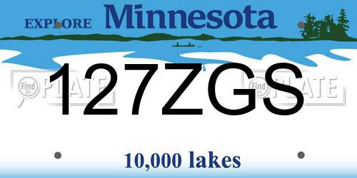 127ZGS Minnesota License Plate