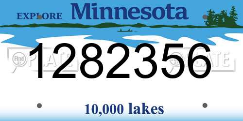 1282356 Minnesota License Plate
