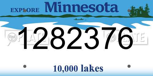 1282376 Minnesota License Plate