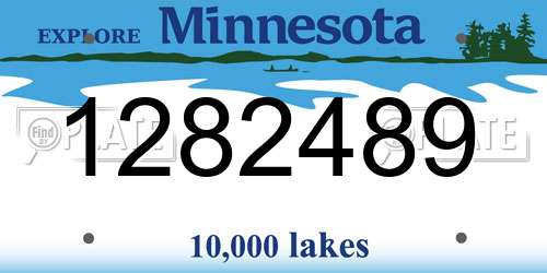 1282489 Minnesota License Plate