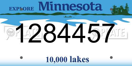 1284457 Minnesota License Plate