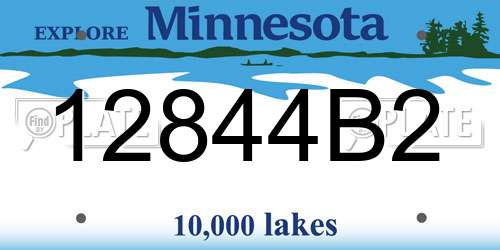 12844B2 Minnesota License Plate
