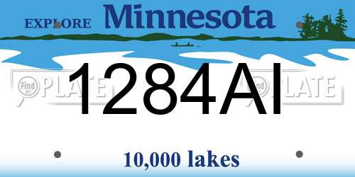 1284AI Minnesota License Plate