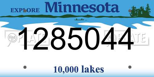 1285044 Minnesota License Plate