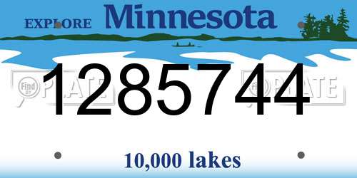 1285744 Minnesota License Plate