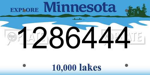 1286444 Minnesota License Plate