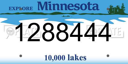 1288444 Minnesota License Plate