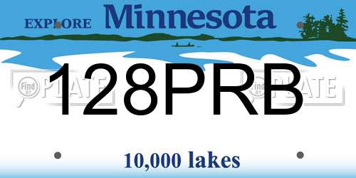 128PRB Minnesota License Plate