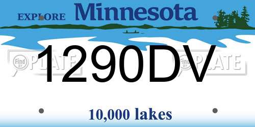 1290DV Minnesota License Plate