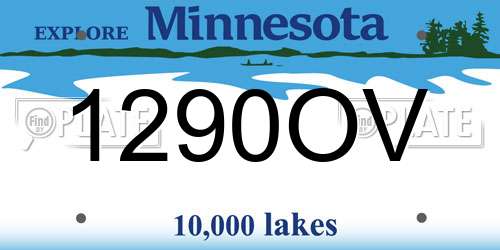 1290OV Minnesota License Plate