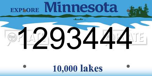 1293444 Minnesota License Plate