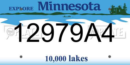12979A4 Minnesota License Plate