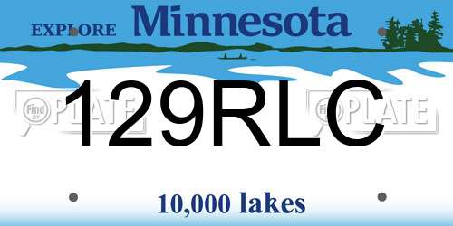 129RLC Minnesota License Plate