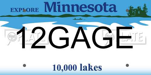 12GAGE Minnesota License Plate