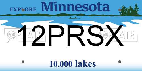12PRSX Minnesota License Plate
