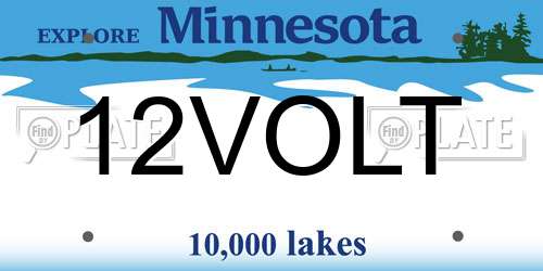 12VOLT Minnesota License Plate