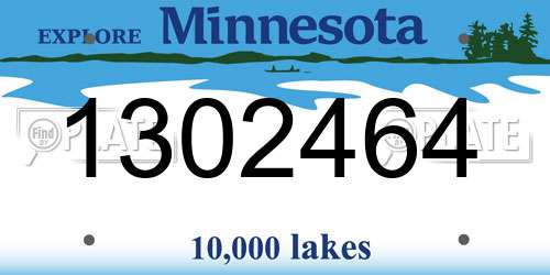 1302464 Minnesota License Plate