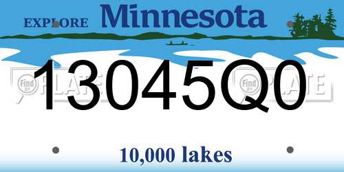 13045Q0 Minnesota License Plate
