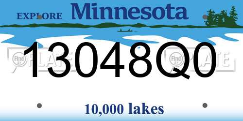 13048Q0 Minnesota License Plate