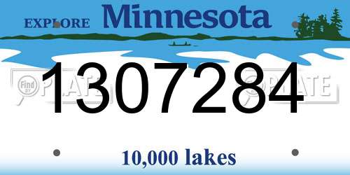1307284 Minnesota License Plate