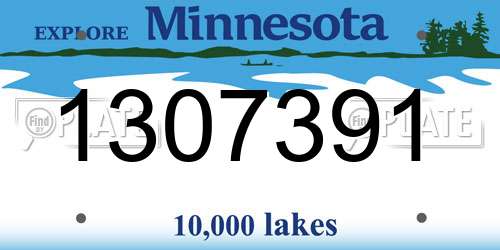 1307391 Minnesota License Plate