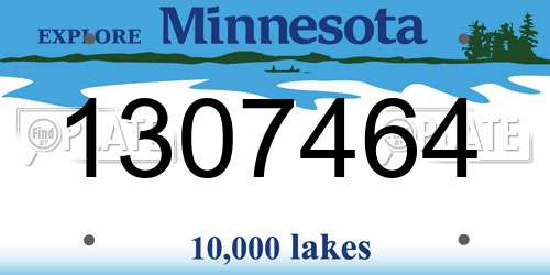 1307464 Minnesota License Plate