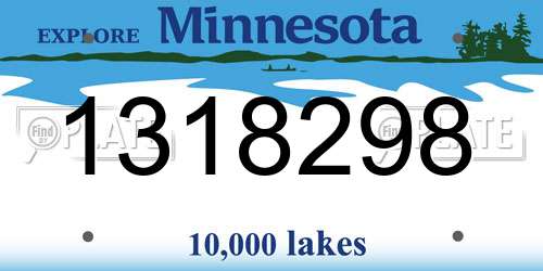 1318298 Minnesota License Plate
