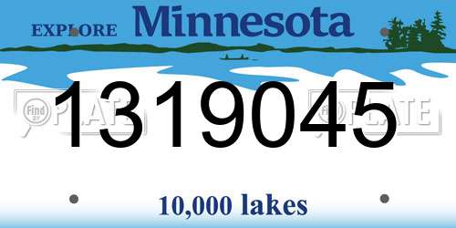 1319045 Minnesota License Plate