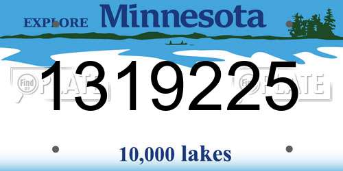 1319225 Minnesota License Plate