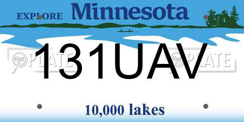 131UAV Minnesota License Plate