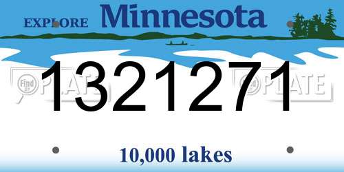 1321271 Minnesota License Plate