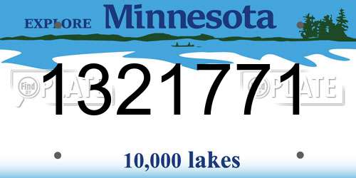 1321771 Minnesota License Plate