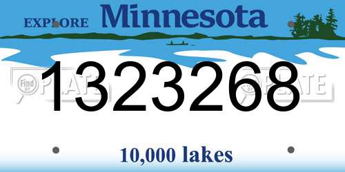 1323268 Minnesota License Plate