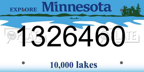 1326460 Minnesota License Plate