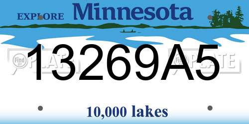 13269A5 Minnesota License Plate