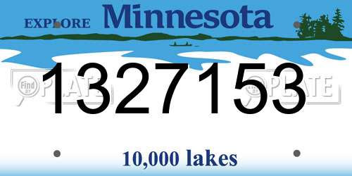 1327153 Minnesota License Plate