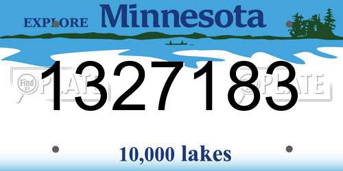 1327183 Minnesota License Plate