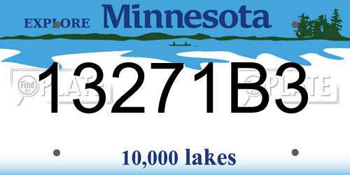13271B3 Minnesota License Plate
