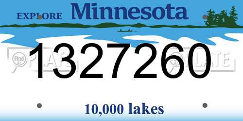 1327260 Minnesota License Plate