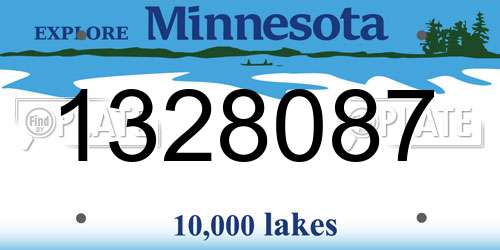 1328087 Minnesota License Plate