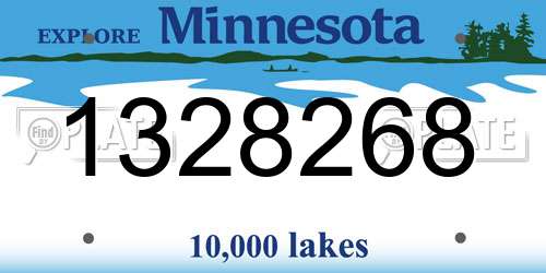 1328268 Minnesota License Plate