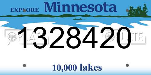 1328420 Minnesota License Plate