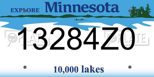 13284Z0 Minnesota License Plate