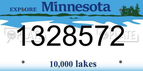 1328572 Minnesota License Plate